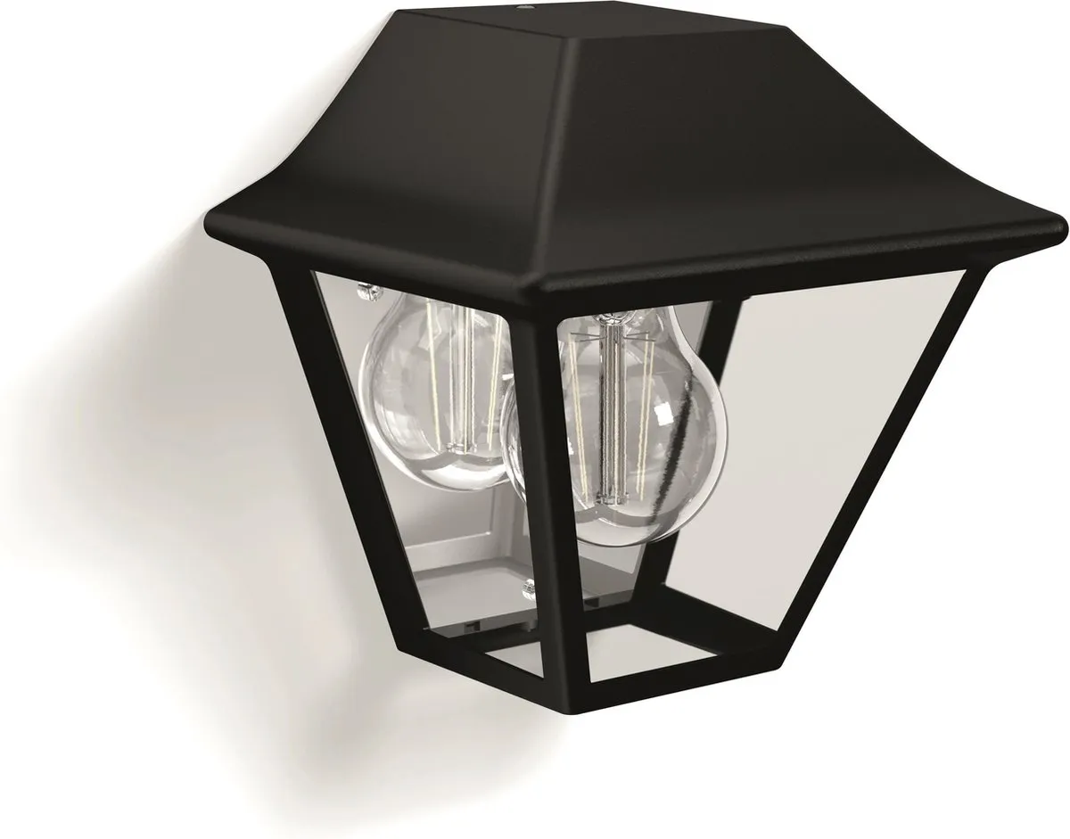 Philips Alpenglow Muurlamp - 1 Lichtpunt - Zwart