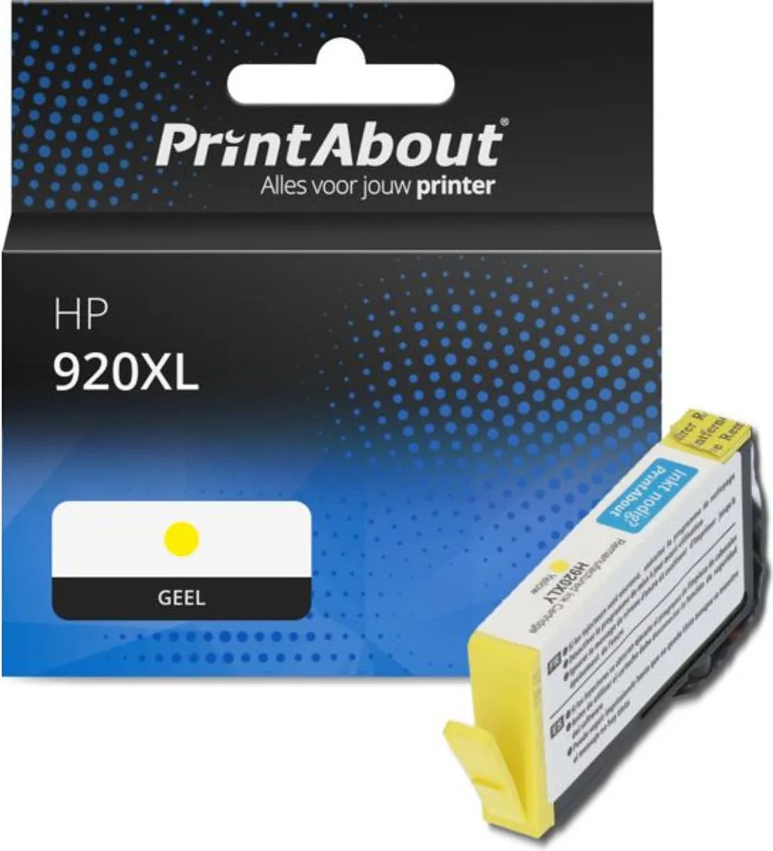 PrintAbout Inktcartridge CD974AE Geel - 13ml - HP OfficeJet