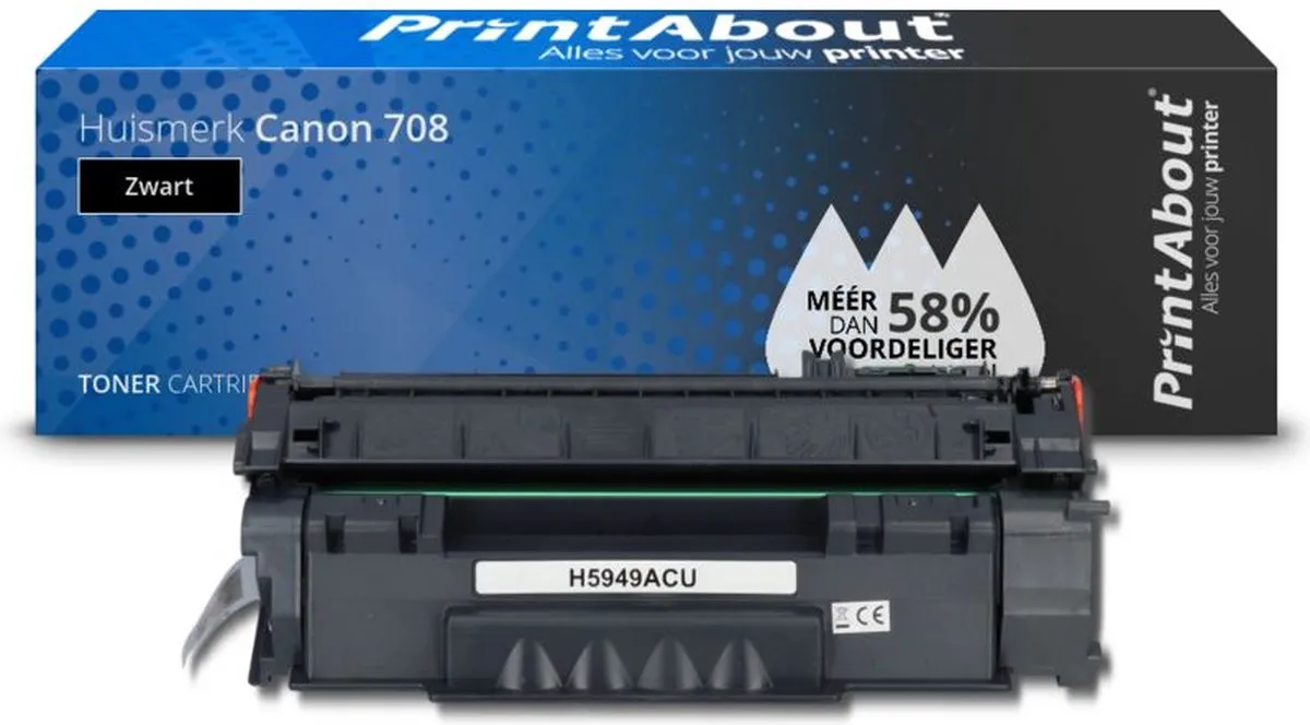 PrintAbout 708-PA Toner - Zwart - 3.000 afdrukken