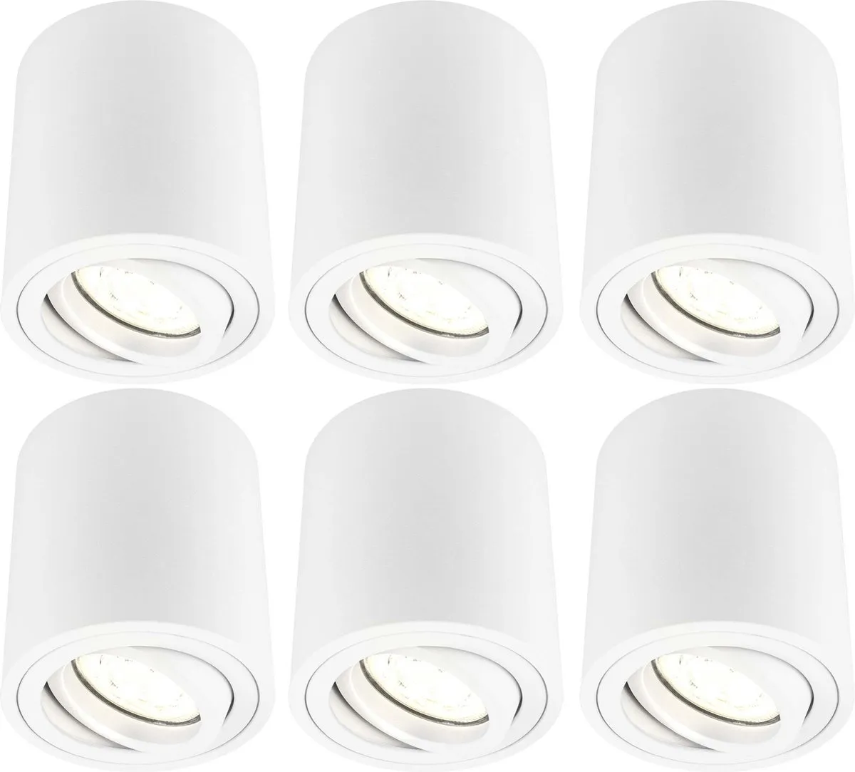 LEDVION 6X LED Opbouwspot Dimbaar 5W 2700K