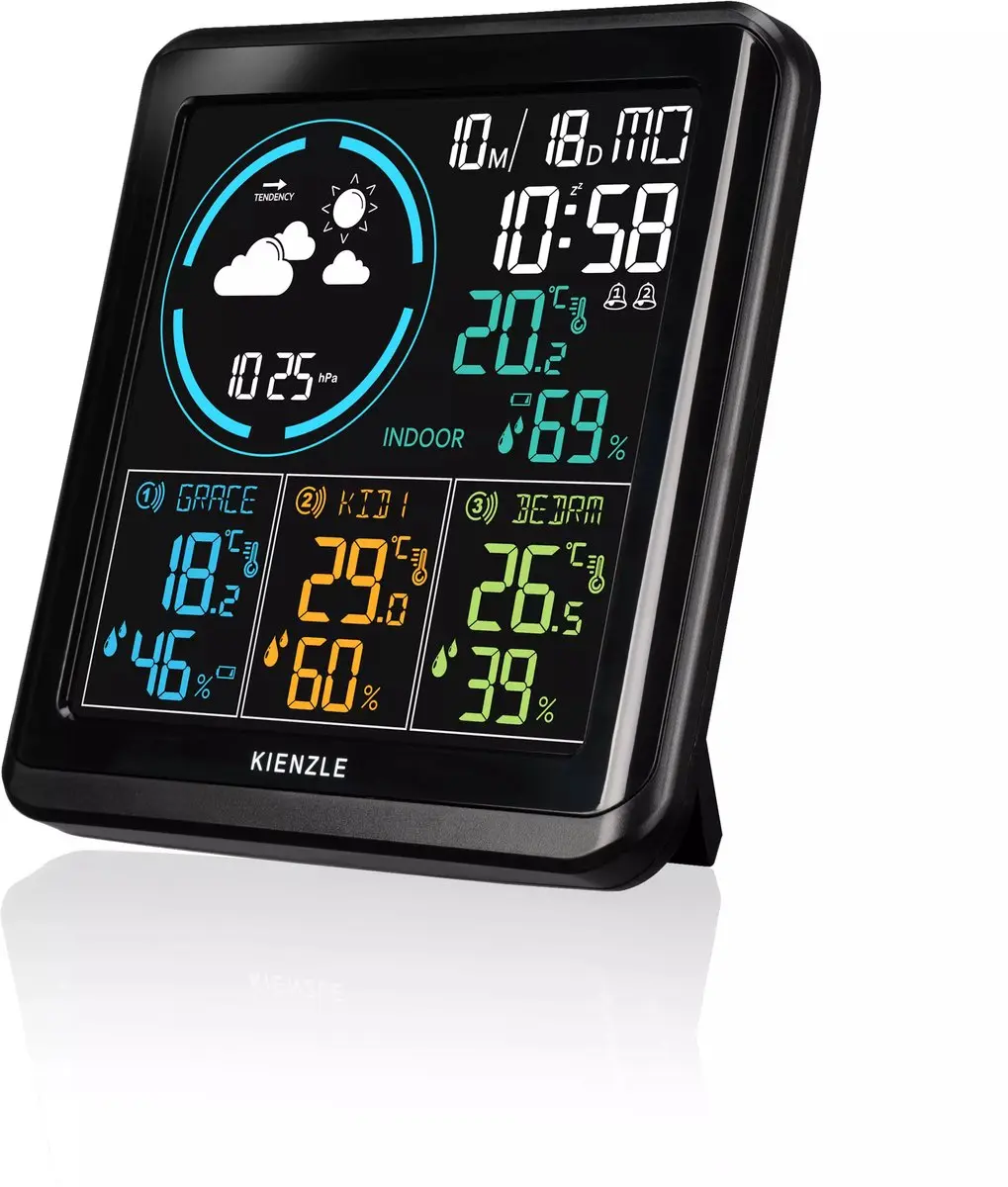 Bresser Kienzle Weerstation - 3 Sensoren - Zwart - afbeelding 5 van 6