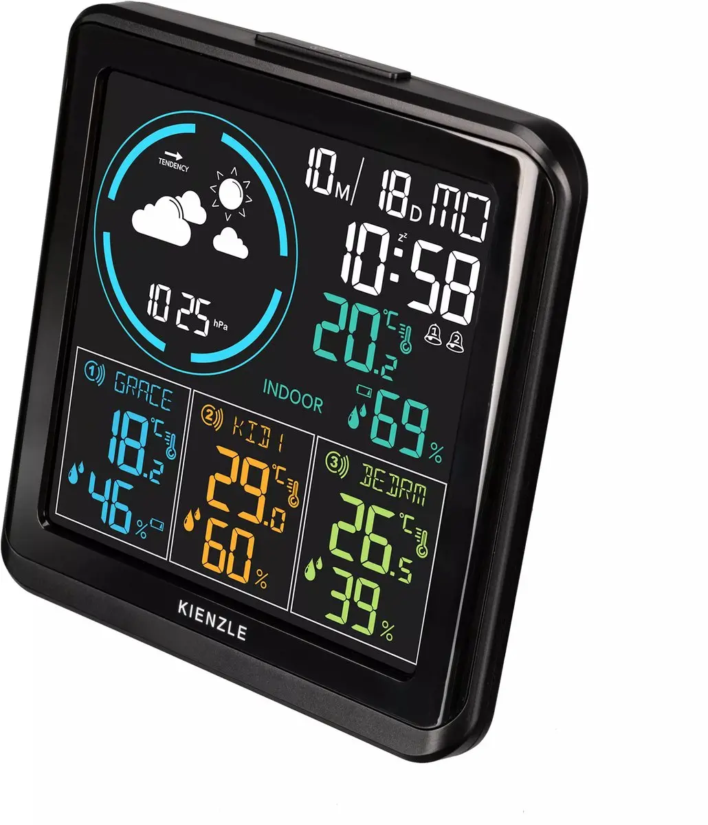 Bresser Kienzle Weerstation - 3 Sensoren - Zwart - afbeelding 3 van 6