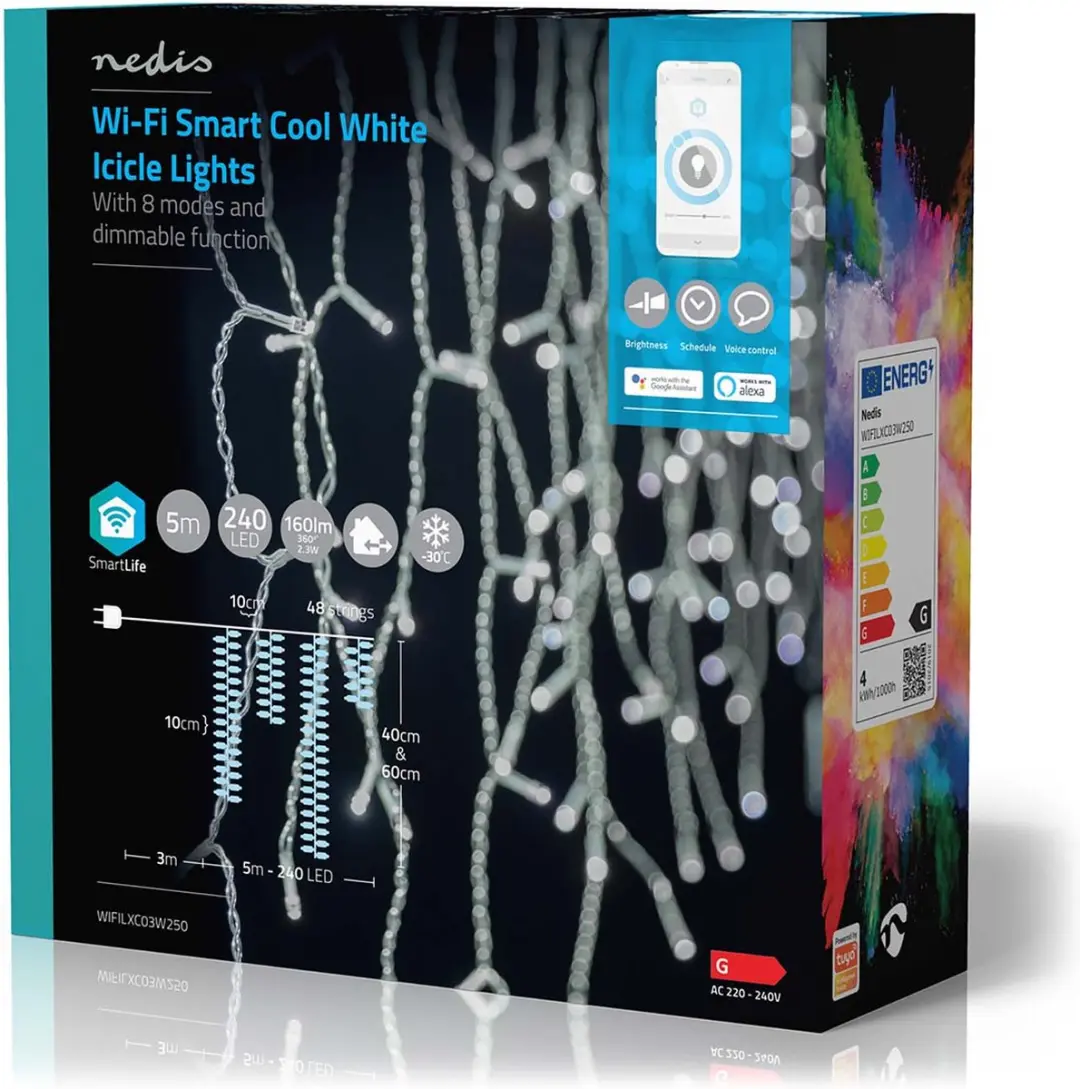 Nedis SmartLife Kerstverlichting Ijskegel 240 LED