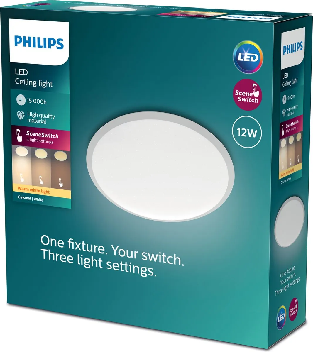 Philips Cavanal Plafondlamp 12W