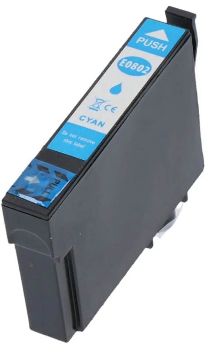 PrintAbout T0802 Inktcartridge Cyaan - 13ml - Epson