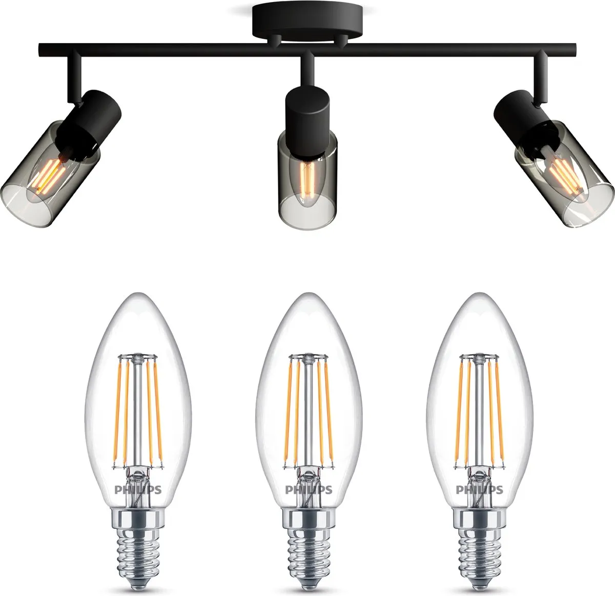 Philips LED Palms Opbouwspot 3x E14