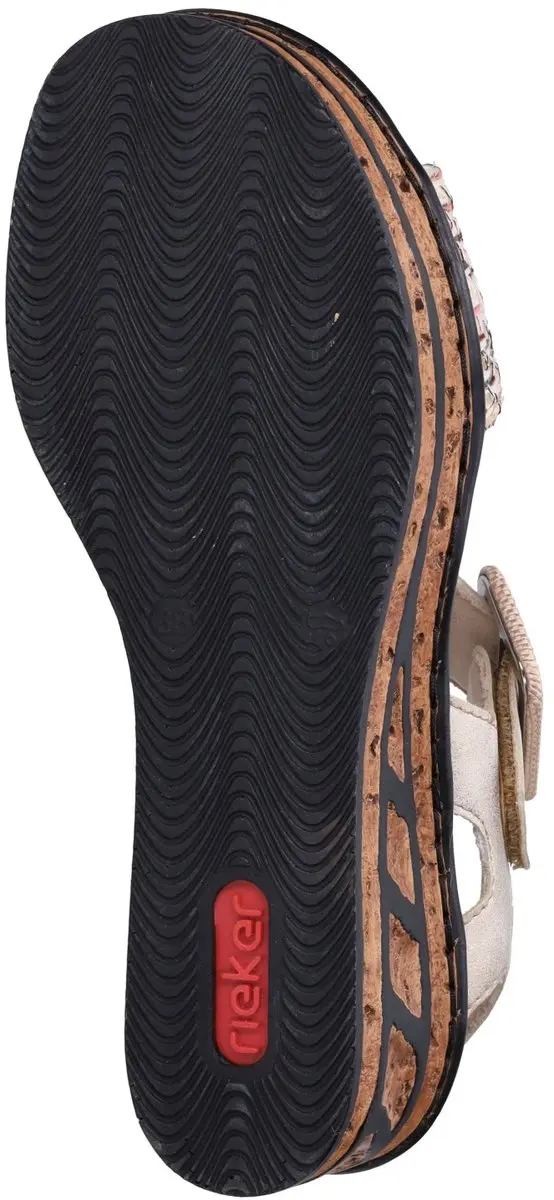 Rieker Sandalen 68172-60 - Plat - Beige - Maat 38 - afbeelding 6 van 6