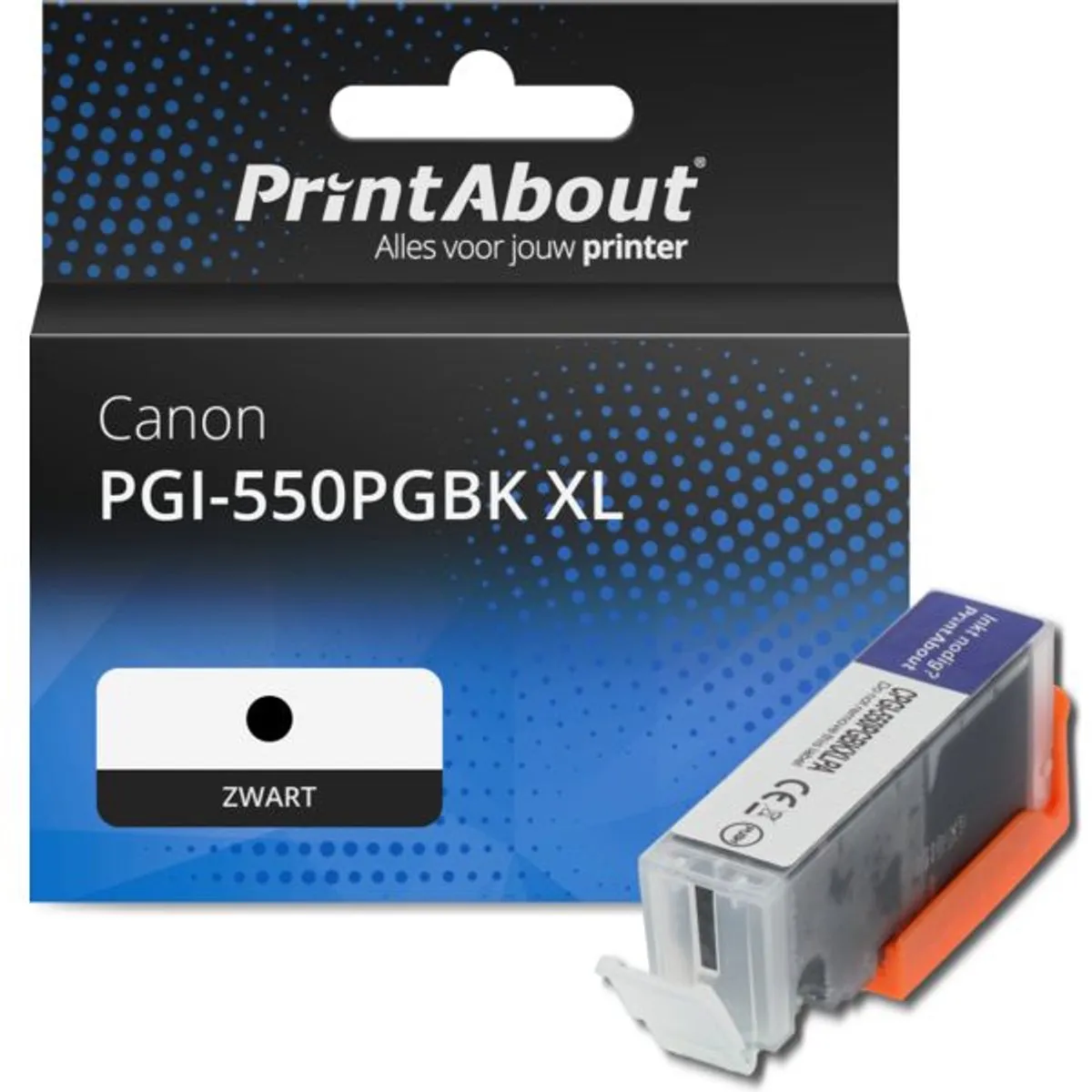 PrintAbout PGI-550PGBK XL Inktcartridge - Zwart