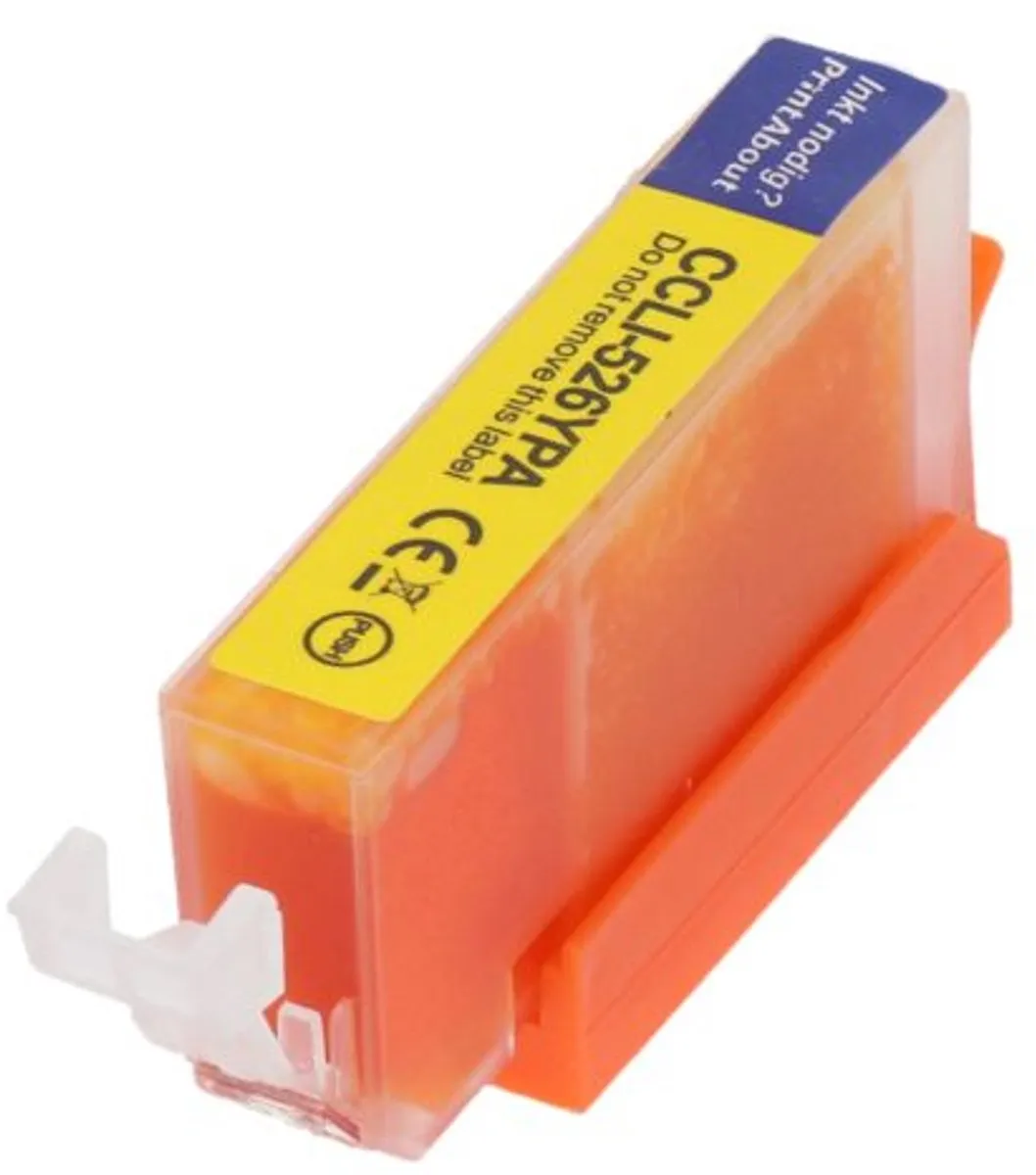 PrintAbout CLI-526Y Inktcartridge Geel - 13ml - o.a. Canon PIXMA