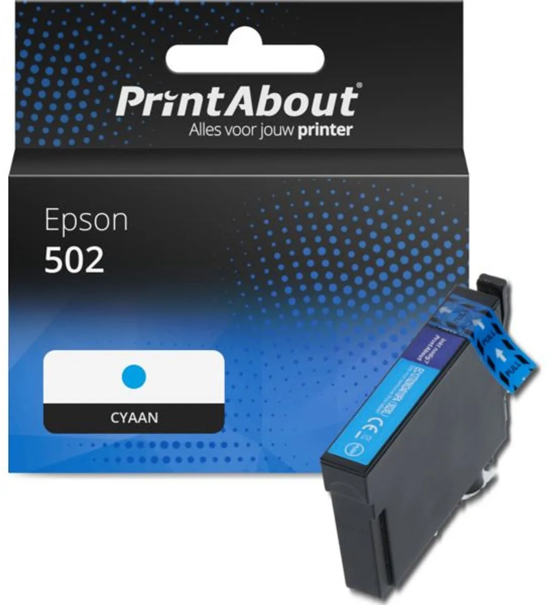 PrintAbout Epson 502 Cyaan Inktcartridge C13T02V24010-PA