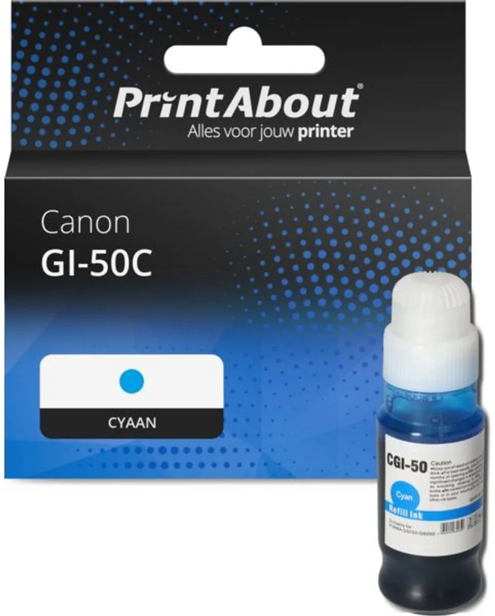 PrintAbout GI-50C Inktcartridge Cyaan