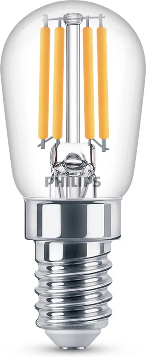 Philips LED T25 Koelkastlamp E14 Warmwit 2700K - Helder glas - afbeelding 5 van 6