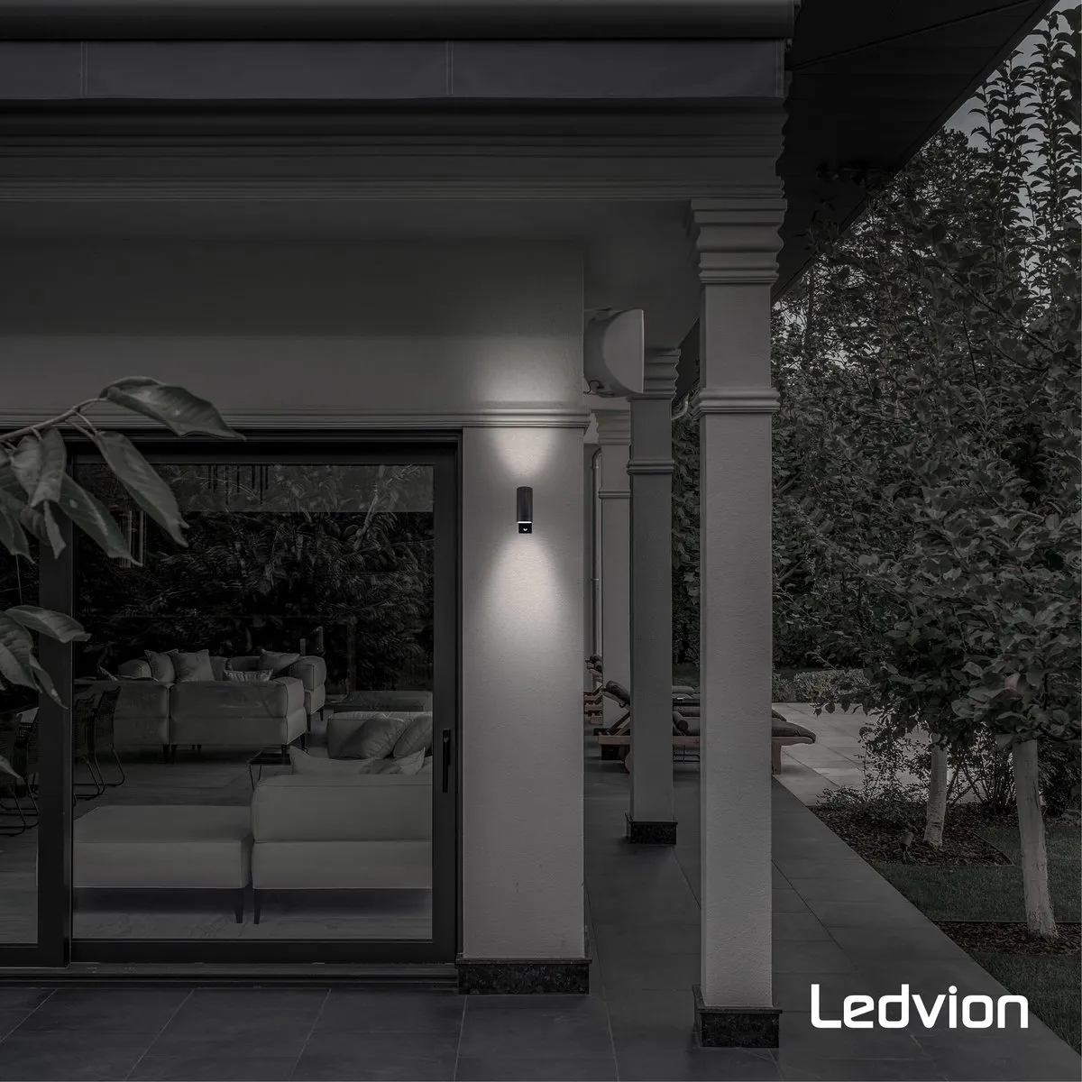 Ledvion 8x Wandlamp GU10 IP54 Zwart - 2 Stuks
