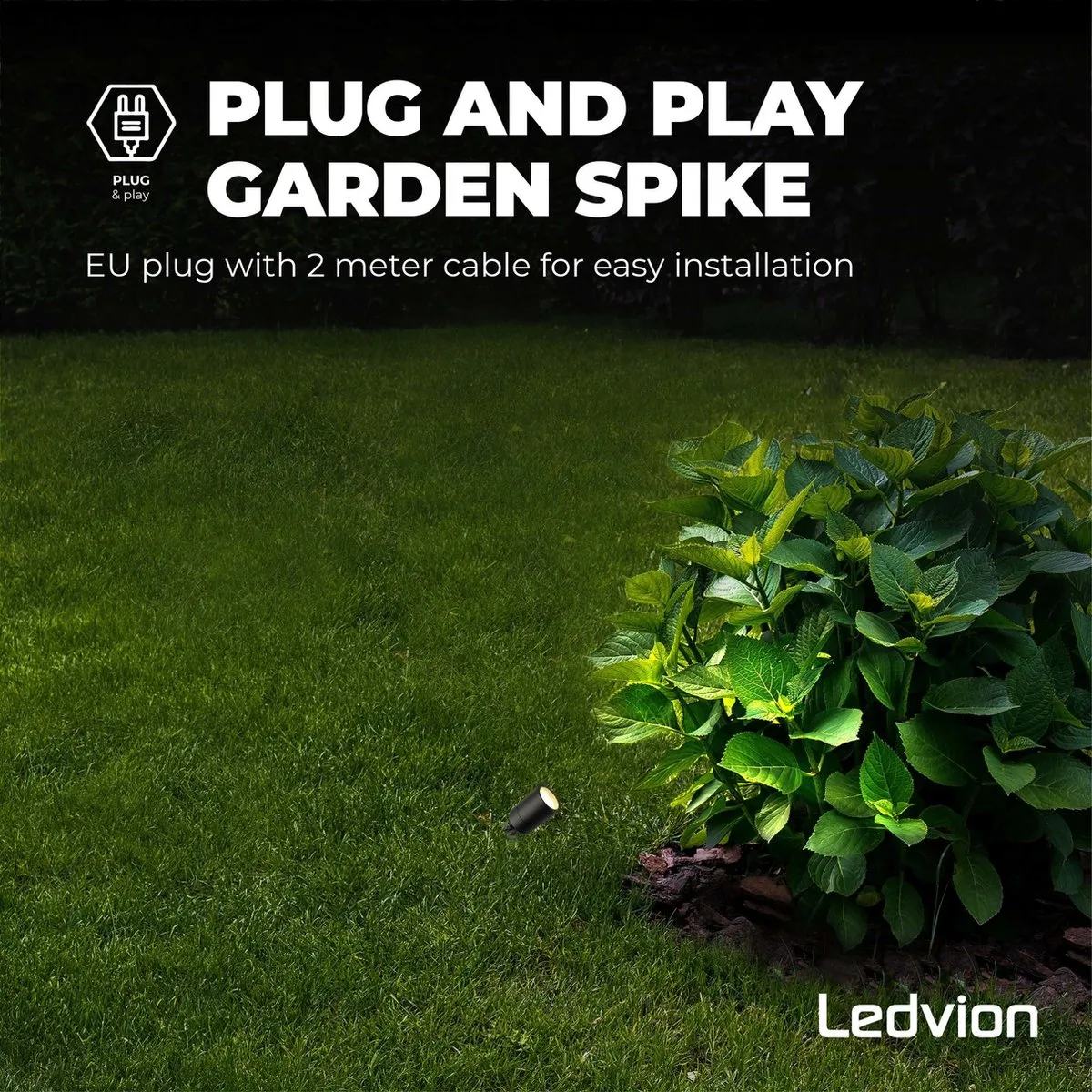 LEDVION 6x LED Prikspots 2700K - 5W - Zwart