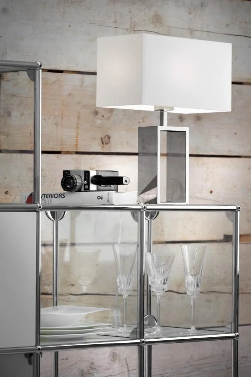 Villeroy & Boch Shanghai Tafellamp E27 - 60W - Zilver/Wit