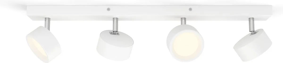 Philips Bracia 4-lichts Opbouwspot 2700K - Wit