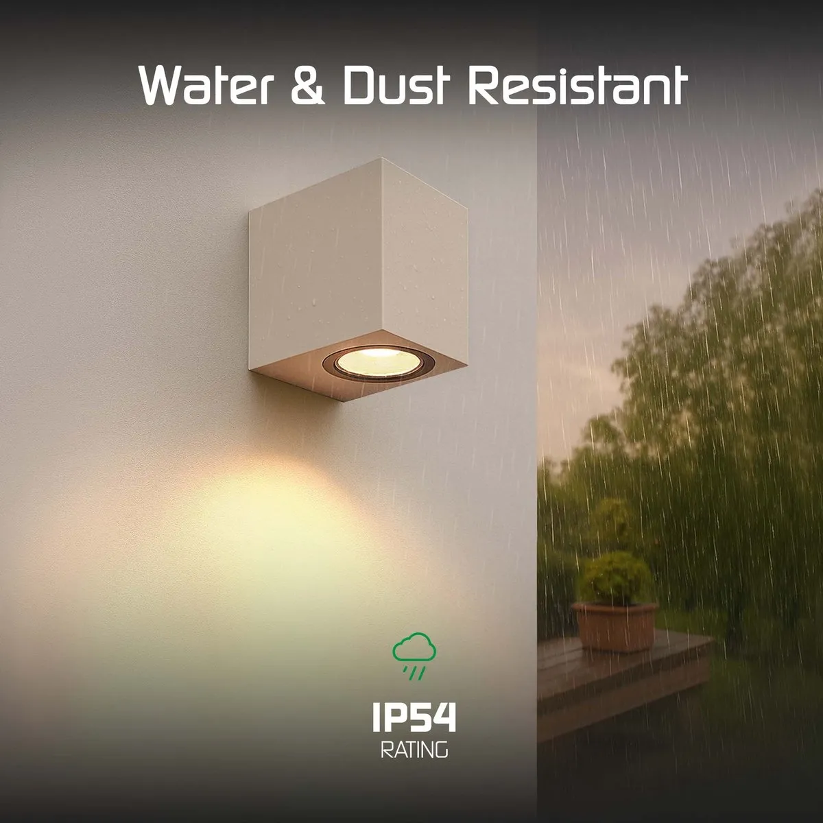 Ledvion Wandlamp San Diego Buiten - Beige - GU10