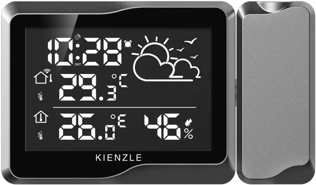 Bresser Kienzle Weerstation Wandprojectie - Grijs
