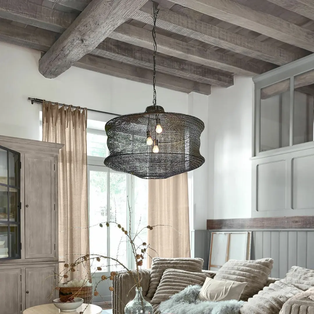 Loberon Hanglamp Valerique - 40W - Ø91.5cm - Antraciet