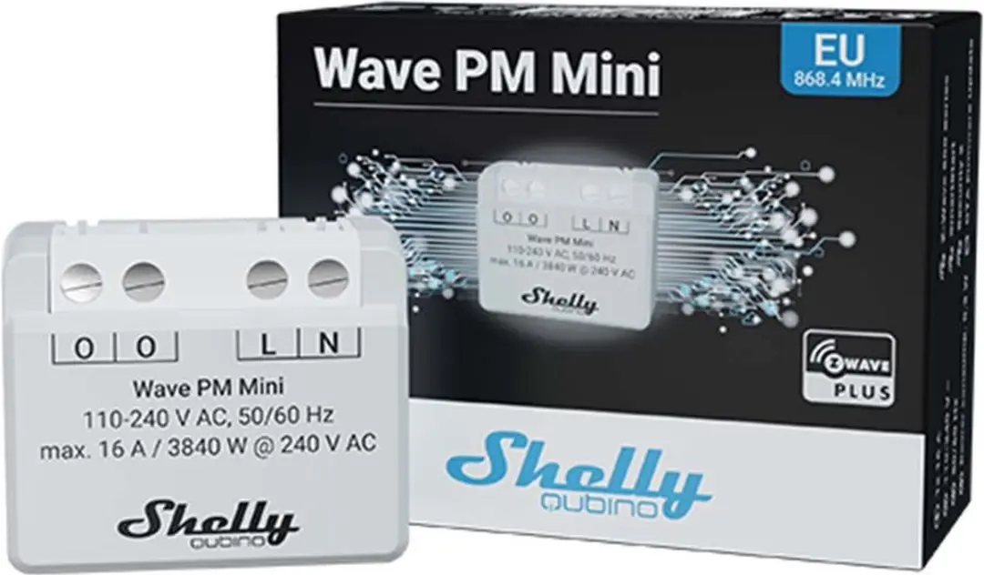Shelly Shelly Qubino Wave PM Mini Schakel-meetactor Z-Wave