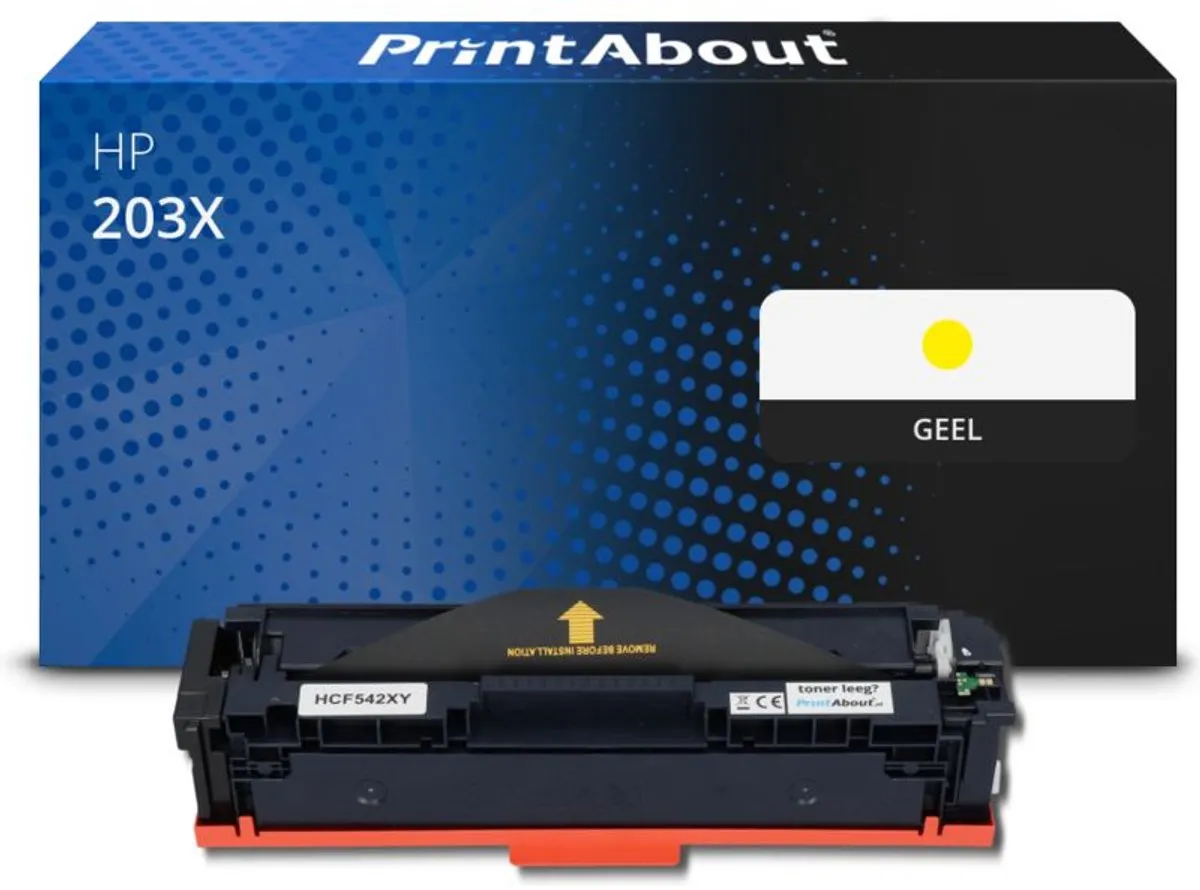 PrintAbout Huismerk HP 203X CF542X Toner Geel - 2.750 pagina's