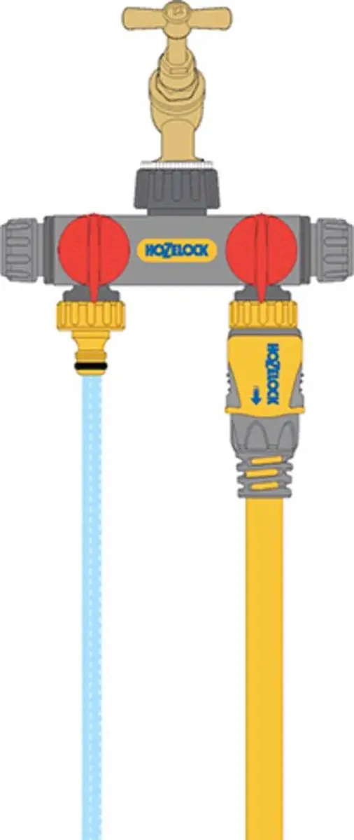Hozelock 2-Weg Waterverdeler 21mm - 2 Stuks - afbeelding 3 van 3