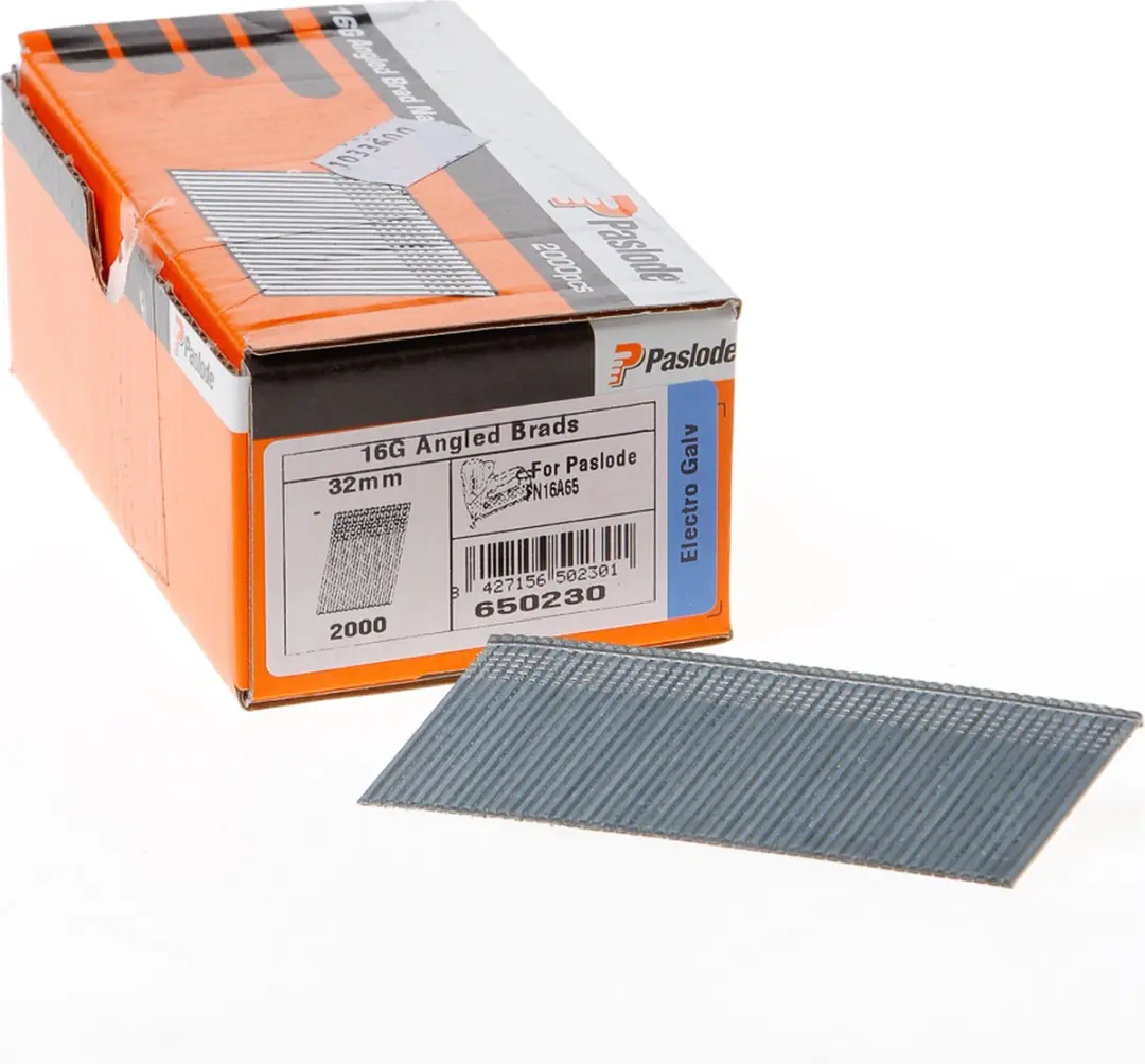 Paslode afwerknagels af16 32mm  schuin verzinkt fn 16A65 zonder fuel cell