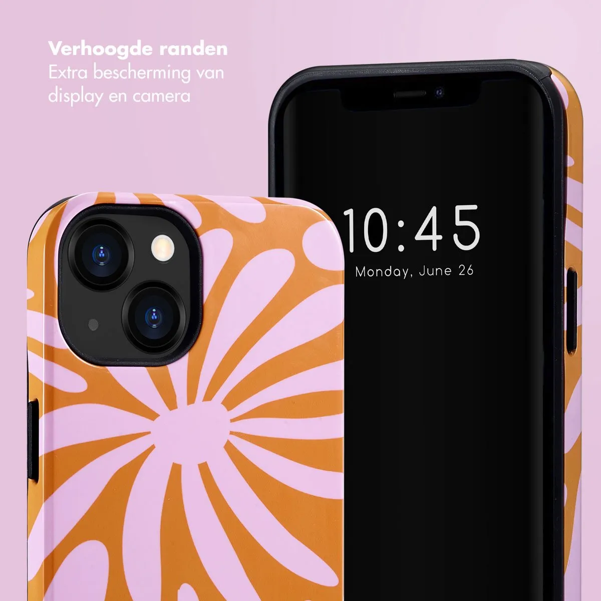 Selencia Hoesje iPhone 13 Modern Bloom Pink