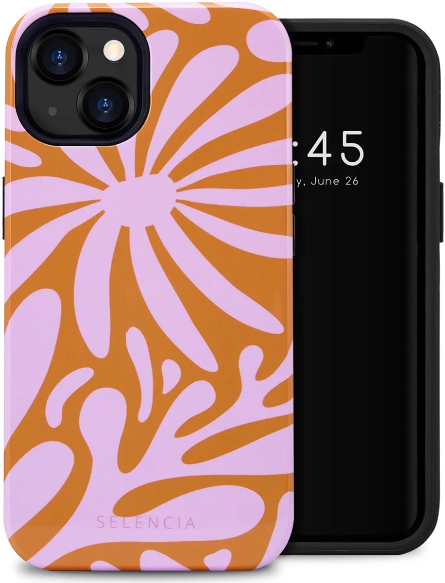 Selencia Hoesje iPhone 13 Modern Bloom Pink