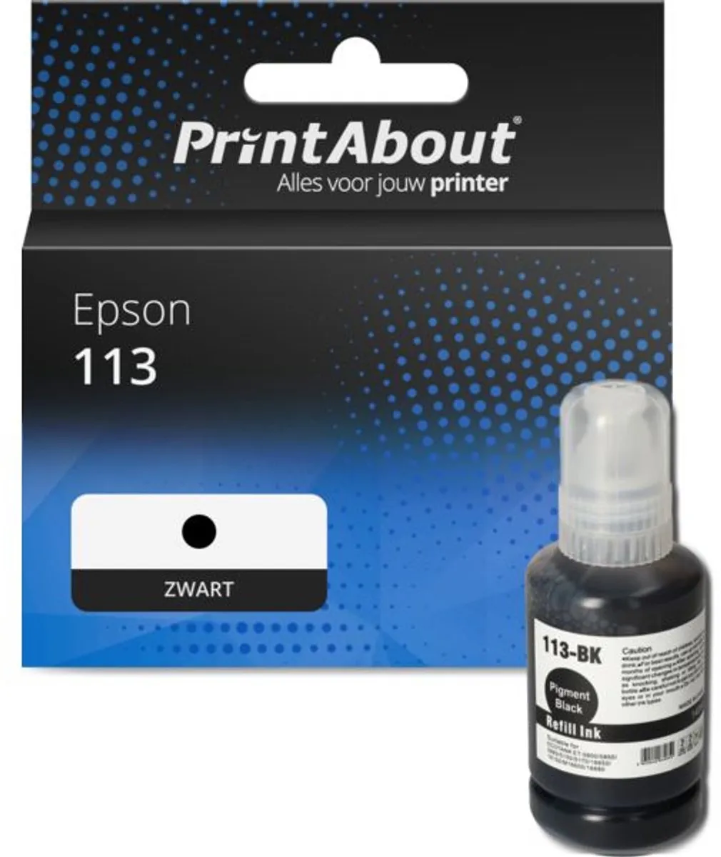 PrintAbout Inktcartridge C13T06B140 Zwart