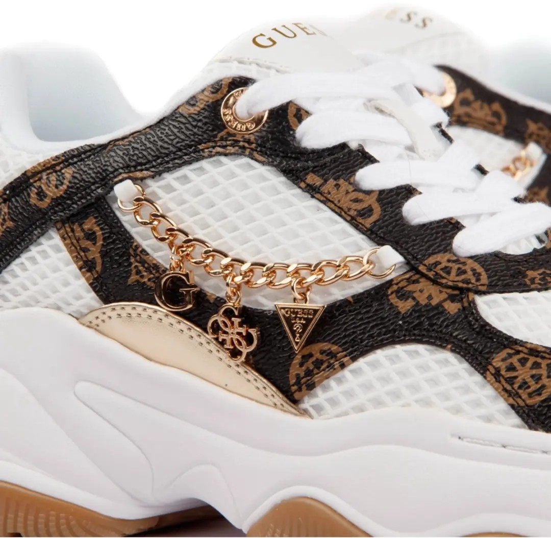 Guess Harpaa Dames Sneaker - Wit - Maat 37 - afbeelding 3 van 6