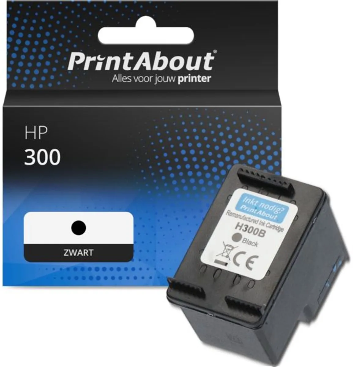 PrintAbout Inktcartridge CC640EE Zwart - 23.5ml - o.a. HP OfficeJet/Envy