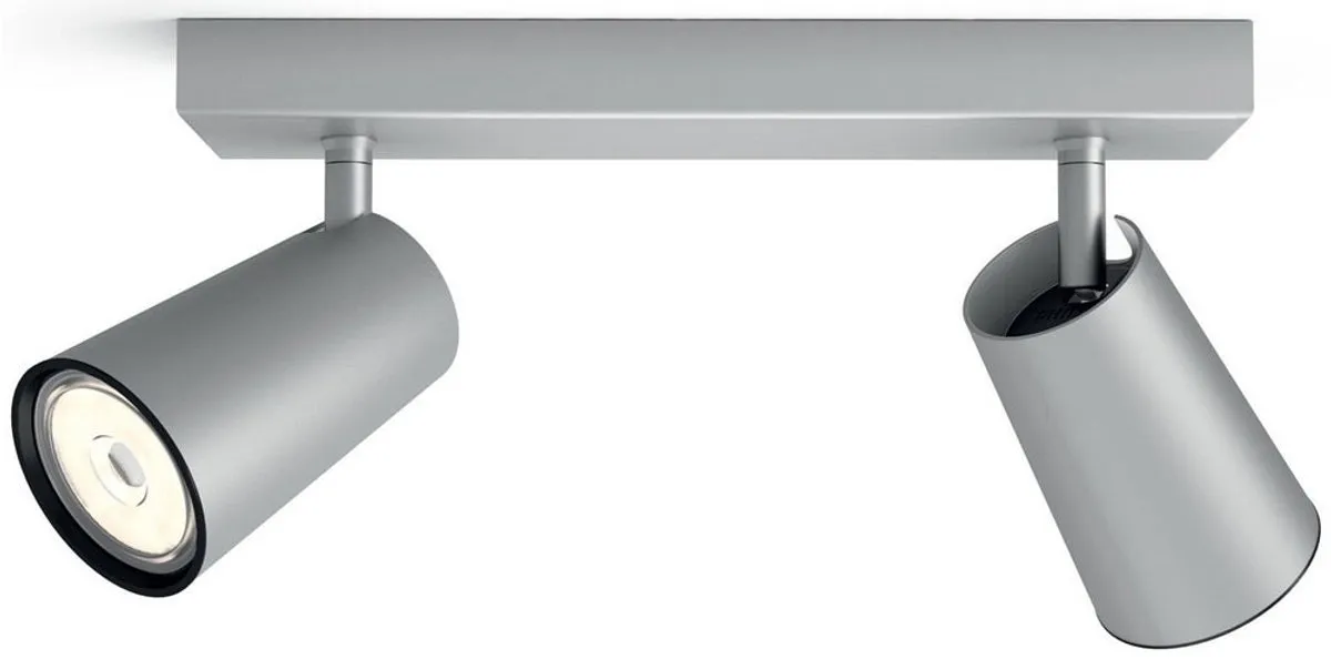 Philips Paisley Opbouwspot 2-lichts - Aluminium