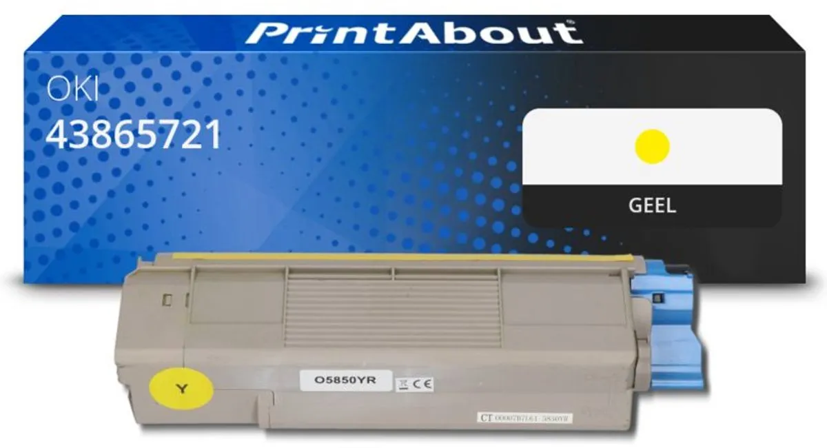 PrintAbout Huismerk OKI 43865721 Toner Geel