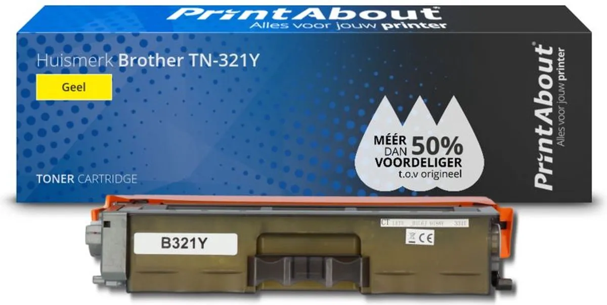 PrintAbout TN-321Y-PA Toner Geel - 1.650 pagina's