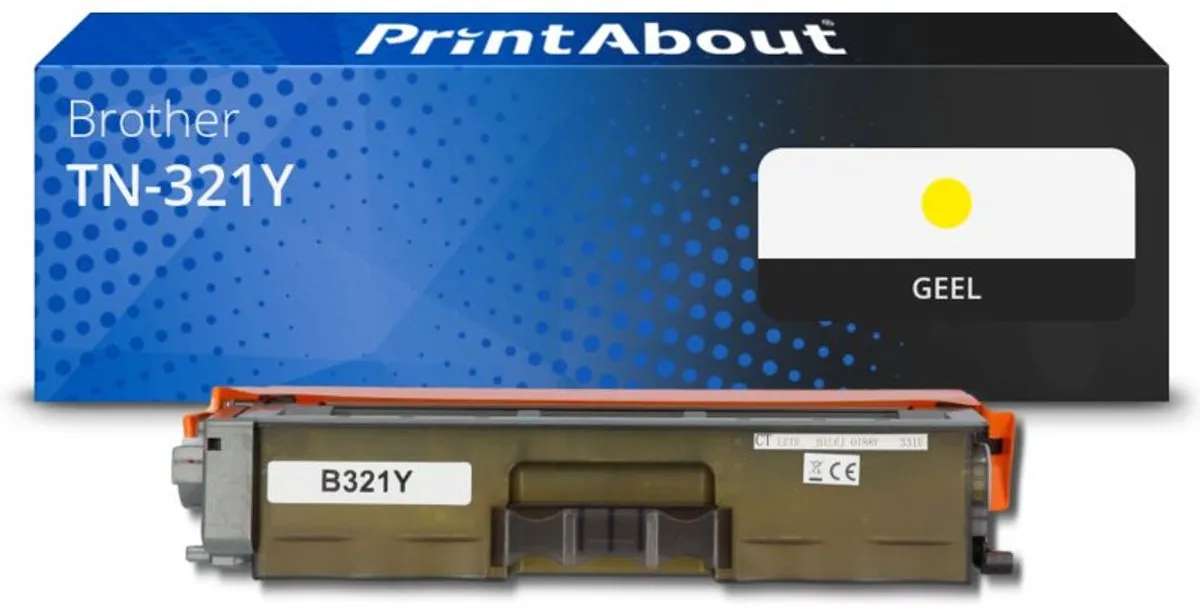 PrintAbout TN-321Y-PA Toner Geel - 1.650 pagina's