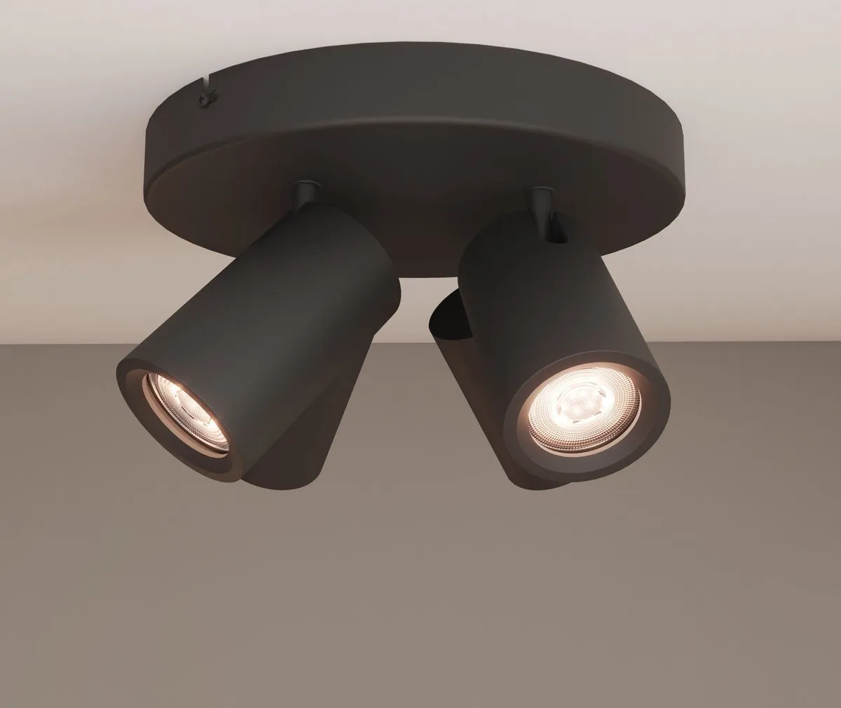 LEDVION LED Plafondspot 4x3W 2700K GU10 - Zwart