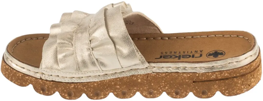 Rieker Slides V8763-60 - Slippers - Maat 36 - Beige