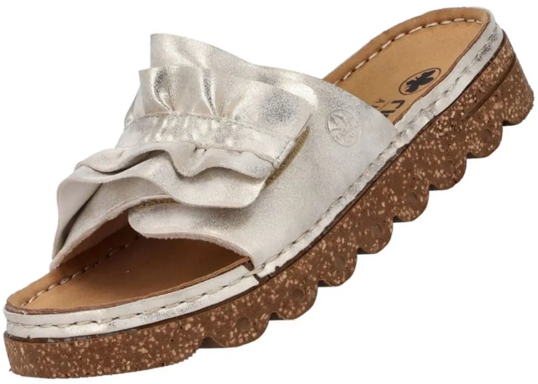 Rieker Slides V8763-60 - Slippers - Maat 36 - Beige