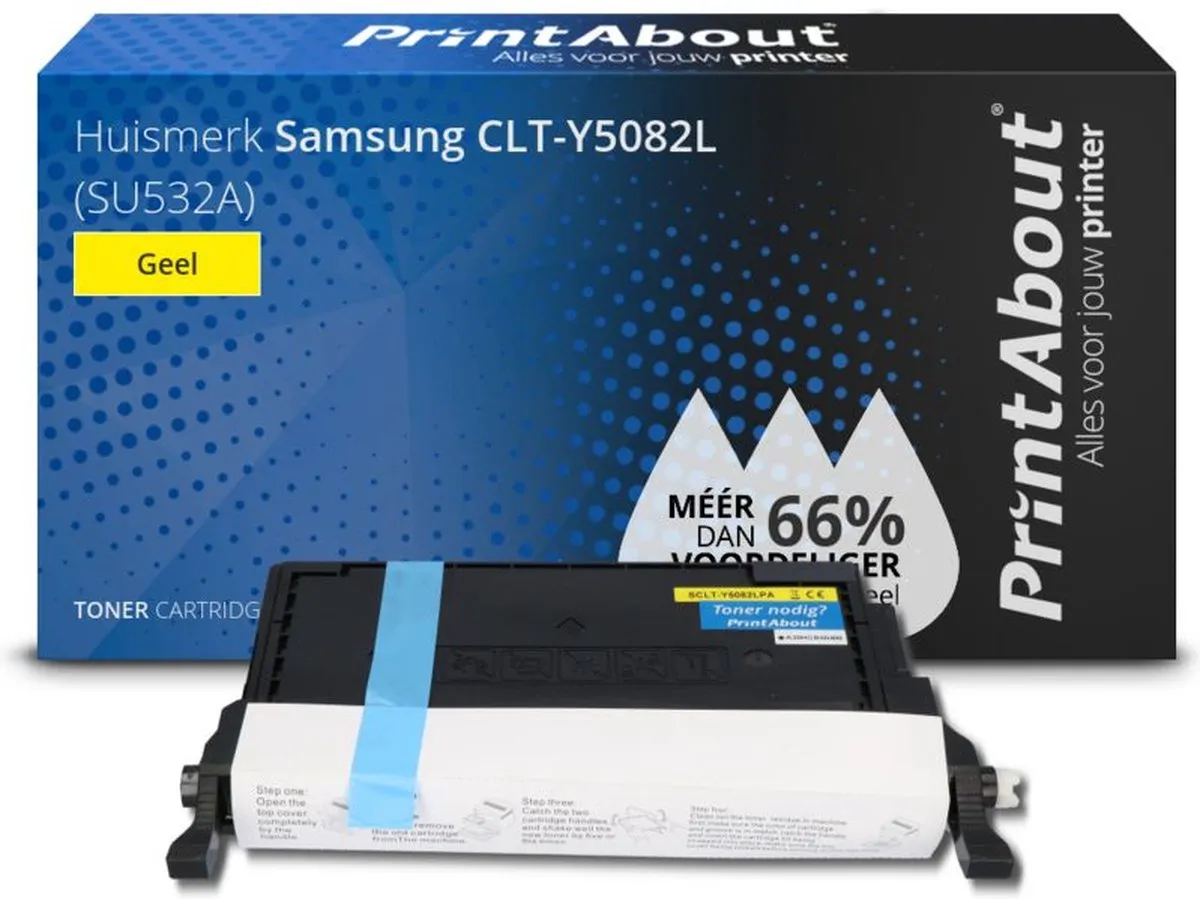 PrintAbout CLT-Y5082L Toner Geel - 4.000 pagina's