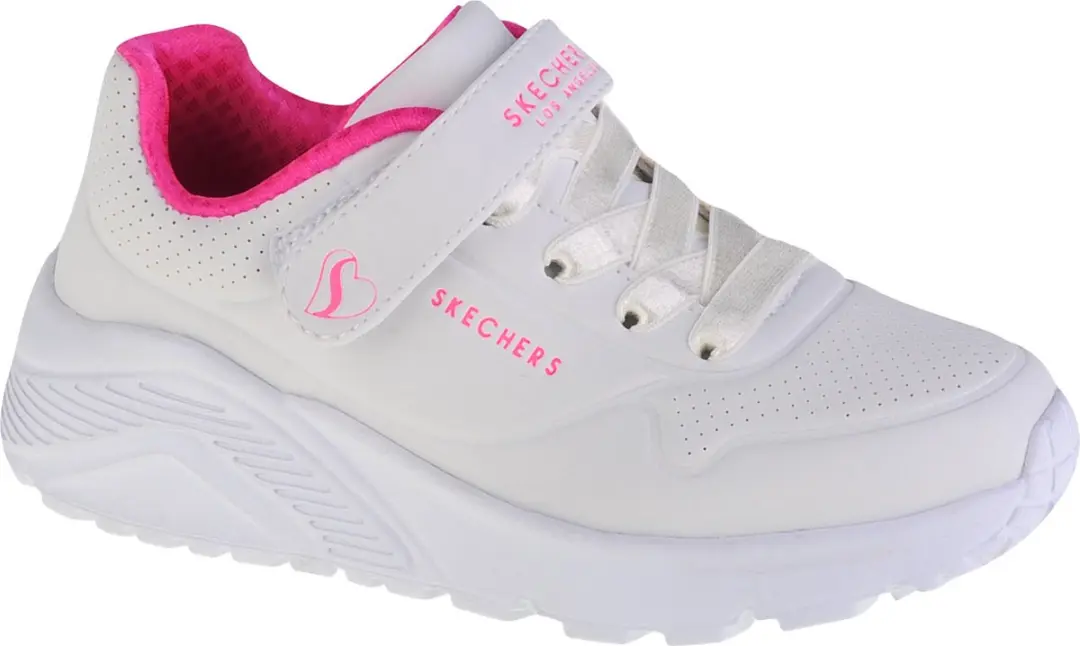 Skechers Uno Lite 310451L-WHP, voor meisje, Wit, Sneakers,Sportschoenen, maat: 3