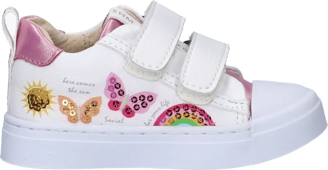 Shoesme Witte Sneaker Met Vlinders