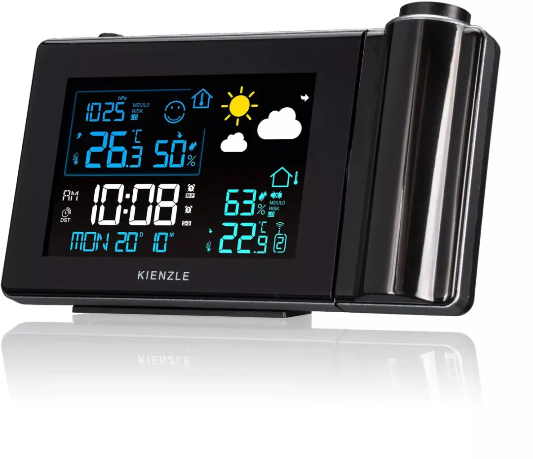 Bresser Kienzle Weerstation Wandprojectie Thermo-Hygrometer - Zwart