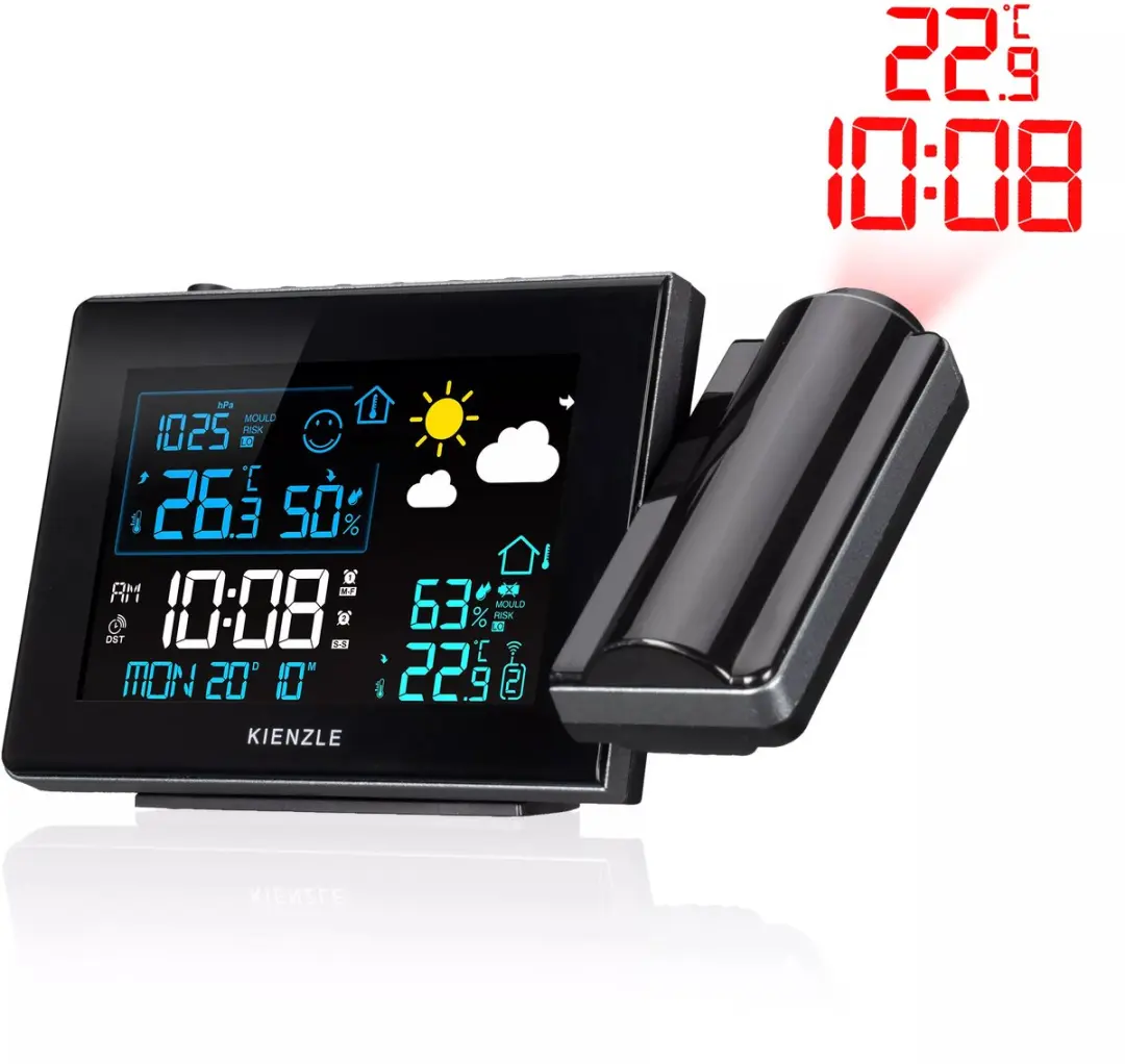 Bresser Kienzle Weerstation Wandprojectie Thermo-Hygrometer - Zwart