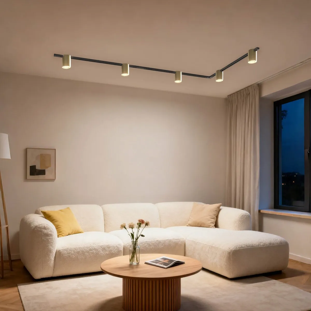Ledvion 3m LED Railverlichting Set - 5 Spots - Zwart/Goud - afbeelding 6 van 6