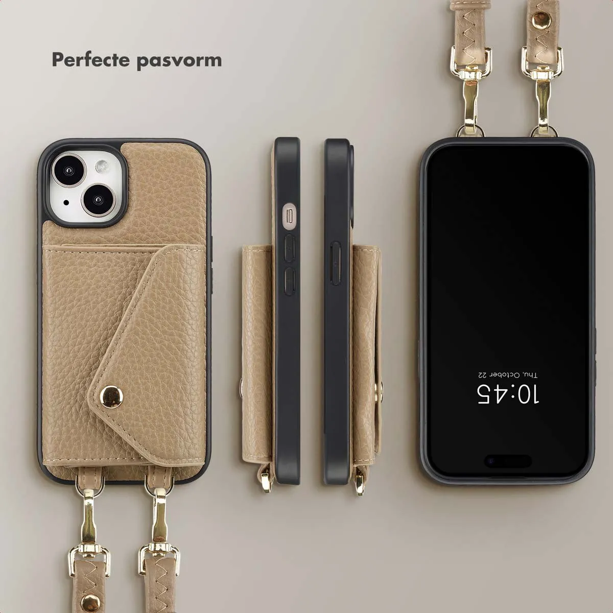 Selencia Koordhoes iPhone 15 - Taupe