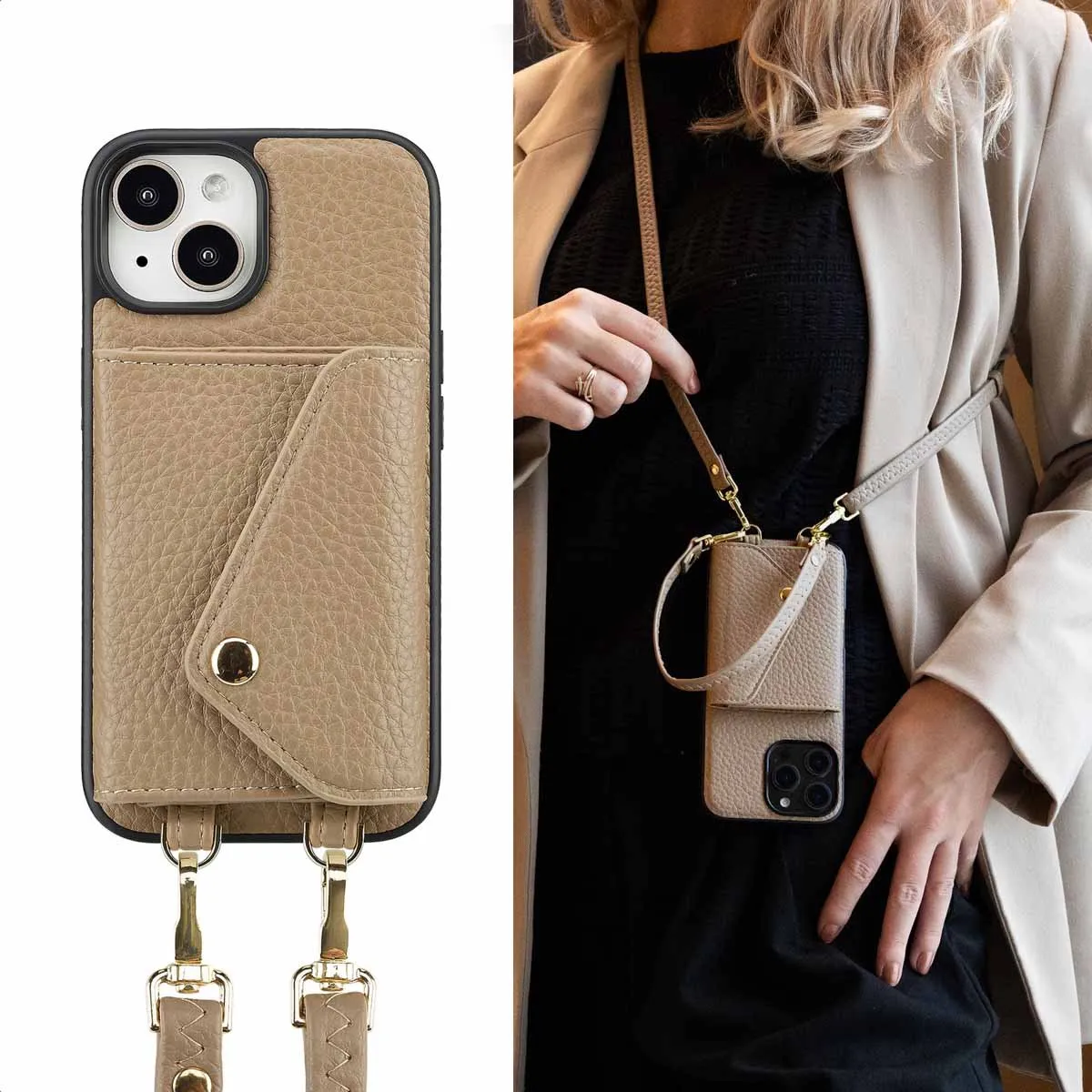 Selencia Koordhoes iPhone 15 - Taupe