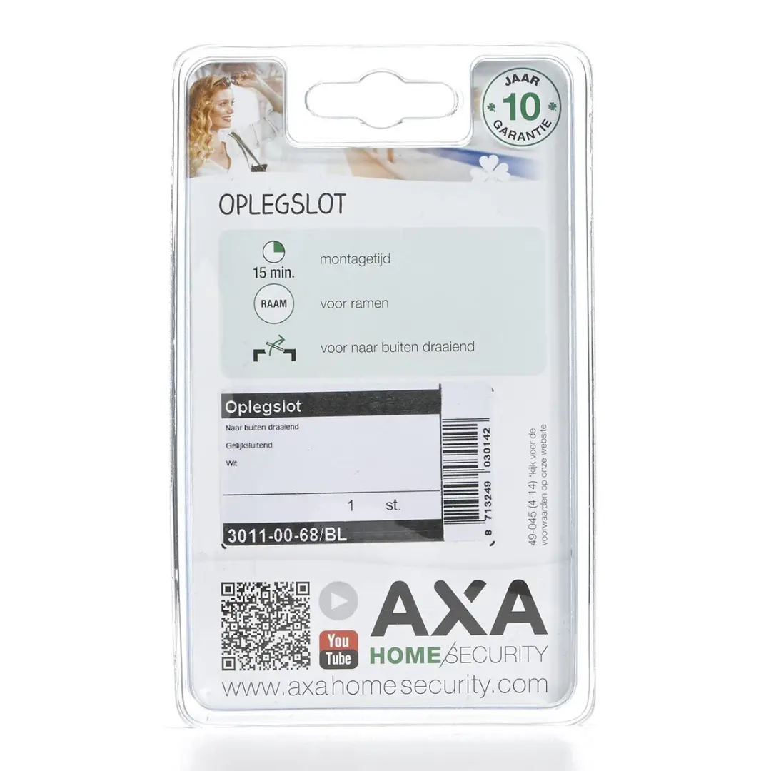 AXA Veiligheidsoplegslot 3011 - Wit - 50mm - afbeelding 5 van 6