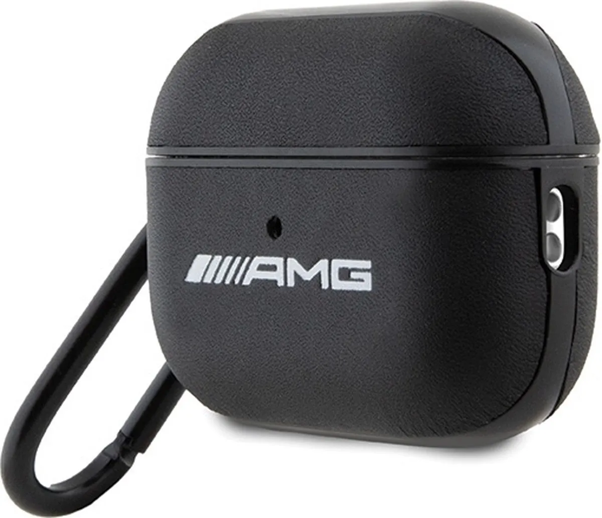 Mercedes AMG AirPods Pro 2 Cover - Zwart/Leer