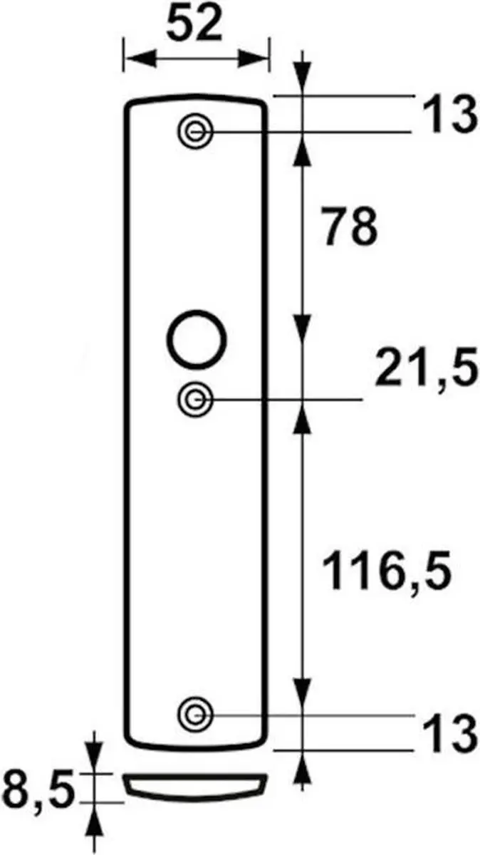 AXA 6661 Veiligheidsschild Curve Plus Binnendeur - Zilver - afbeelding 2 van 5